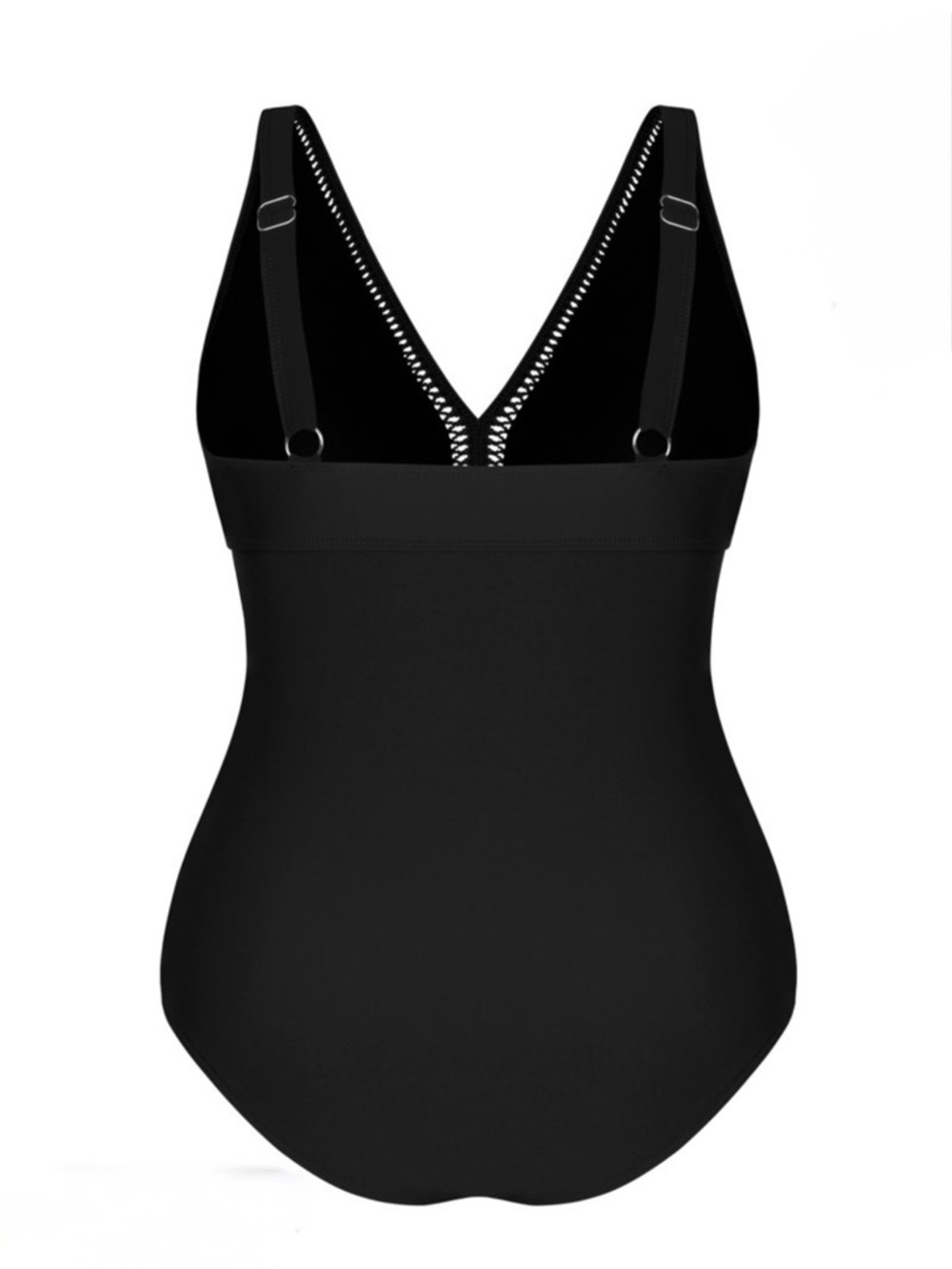 Rivelino Plus Size Sexy V Neck Bathing Suit Mesh Sheer Tummy Control Swimwears - Picture 12 of 13